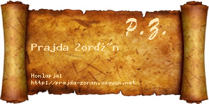 Prajda Zorán névjegykártya